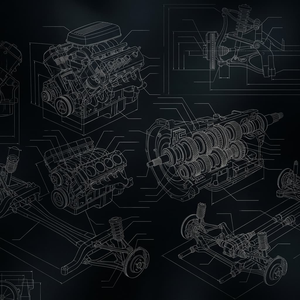 Automotive engineering blueprint